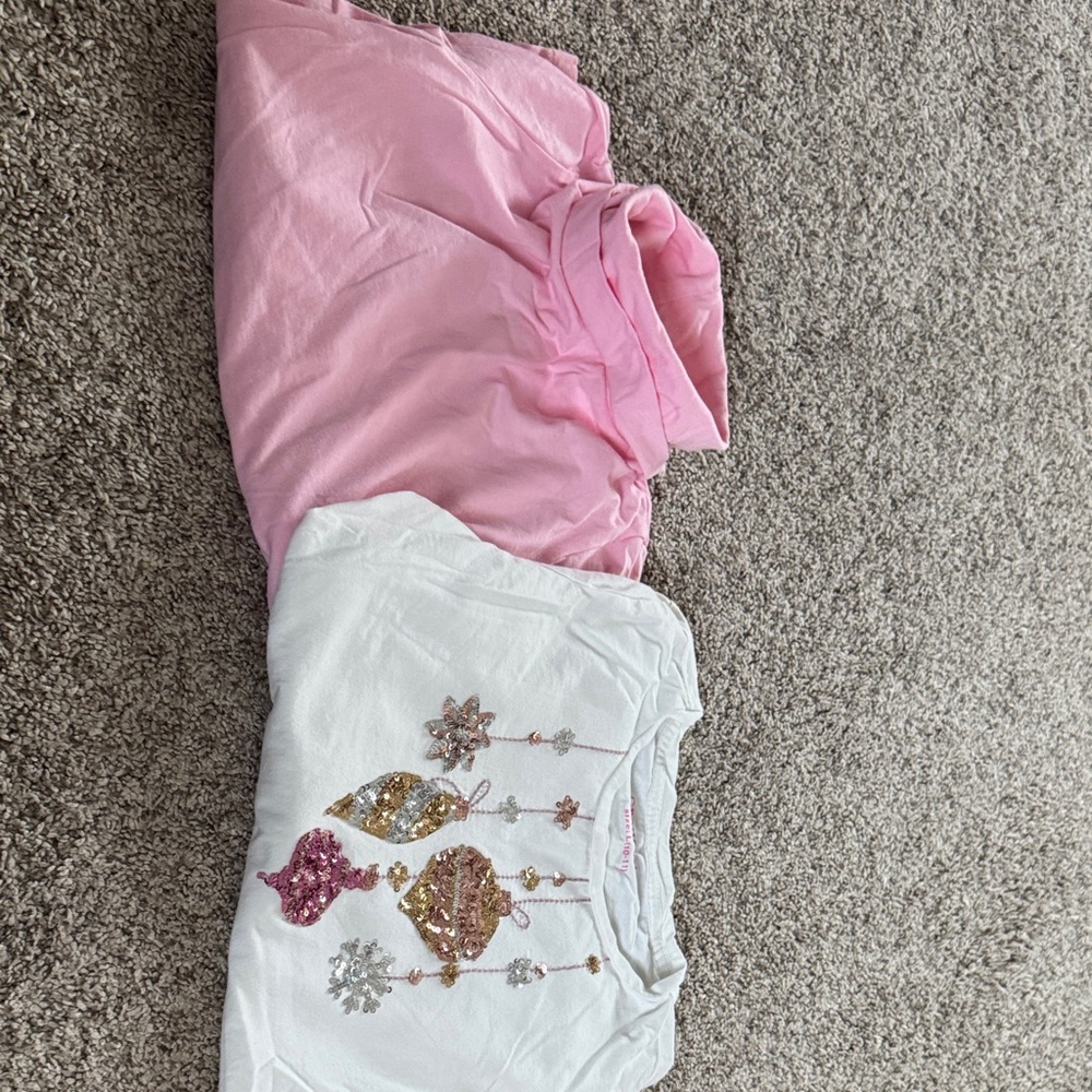 Crewcuts Pink and White Kids Tee Set